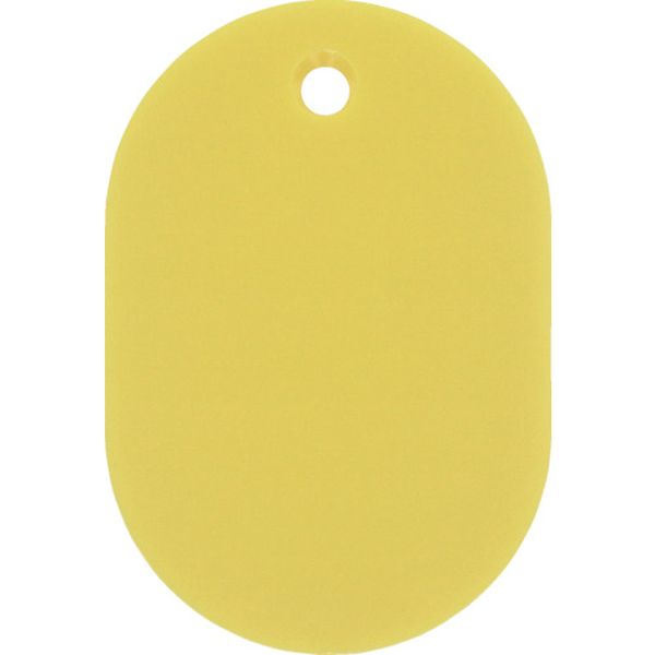 200023 824-8193 (株)日本緑十字社 緑十字 小判札(無地札) 黄 60×40mm スチロール樹脂