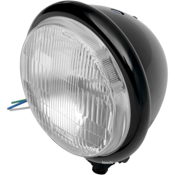 2001-0553 DRAG ヘッドライト 5.75インチ H4 55/60W ボトムマウント 黒