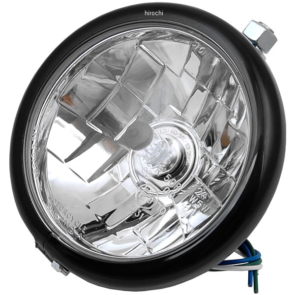 2001-0807 DRAG ヘッドライト 5.75インチ 55/60W 84年-06年 XL、FX 黒