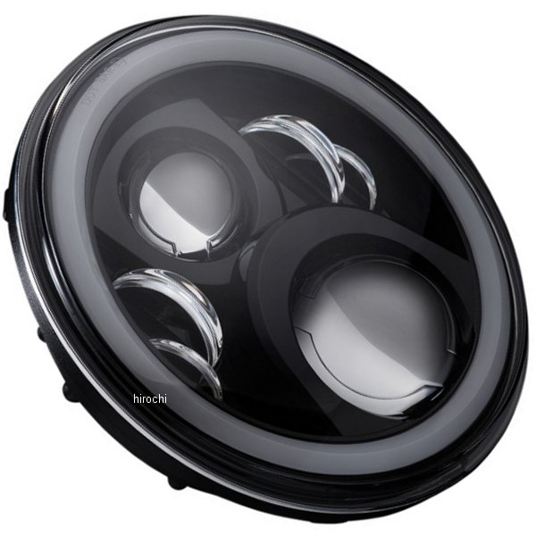 2001-2376 CD-7-14-B カスタム ダイナミクス ヘッドランプ 7"LED HALO 黒