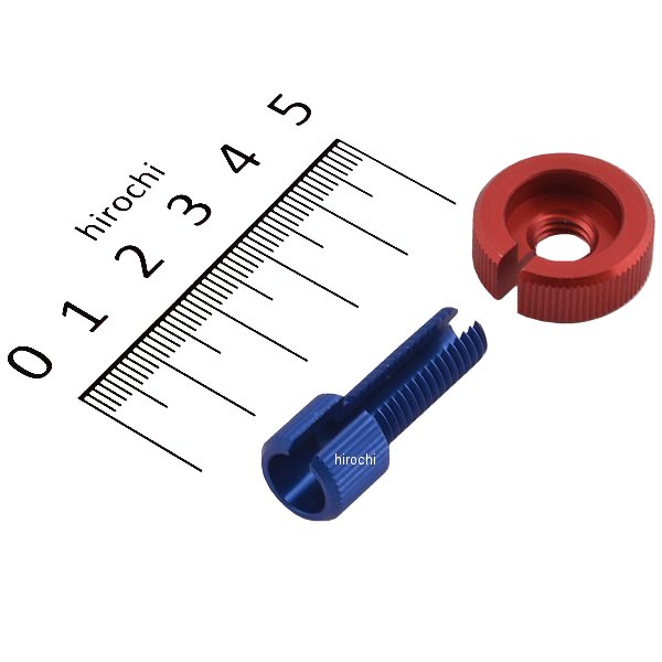 200114 ポッシュ POSH クラッチアジャスター CB400SF、XJR400、ゼファー 青/赤