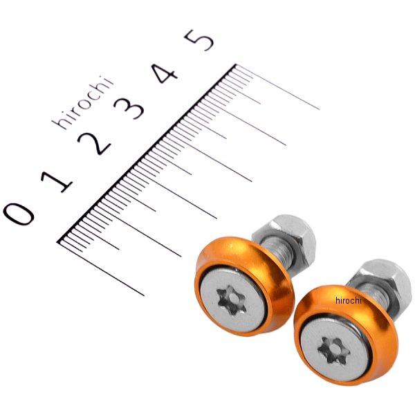 200374 ポッシュ POSH ナンバープレート固定ボルト/ナットセット ステンレス ゴールド