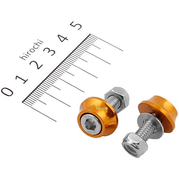 200384 ポッシュ POSH SUSナンバープレート固定用キャップボルト/ナットセット ゴールド