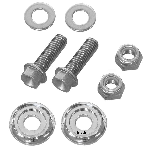 200686 ポッシュ POSH 軽量ヘッド スモールフランジ六角ボルト/ナットセット 汎用 ステンレス M6x20 クローム
