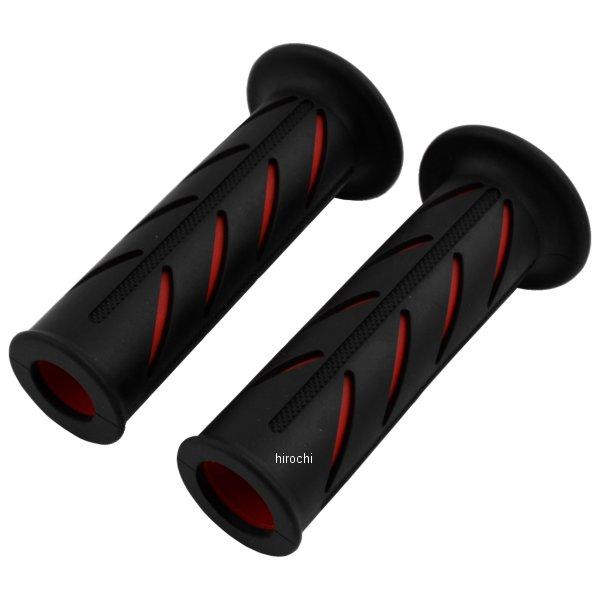 201-6750 キジマ SP1グリップ 貫通タイプ L114mm D31mm 黒/赤