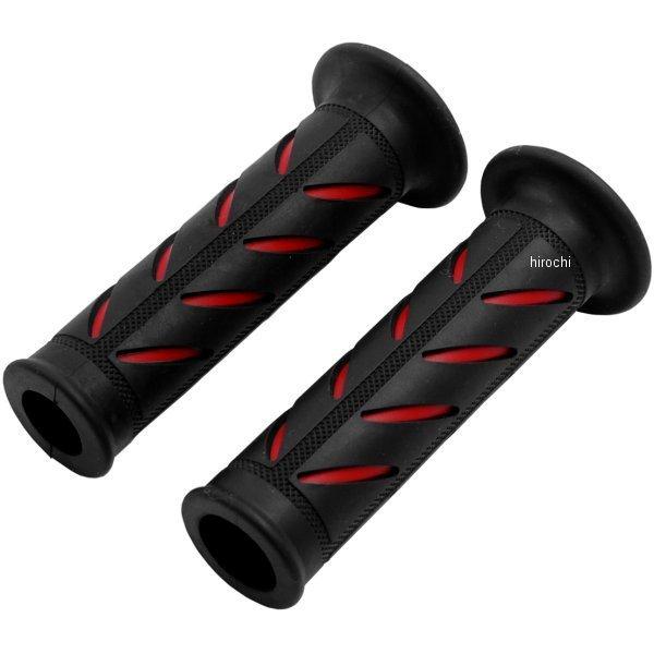 201-6774 キジマ SP4グリップ 貫通タイプ L125mm D30mm 黒/赤