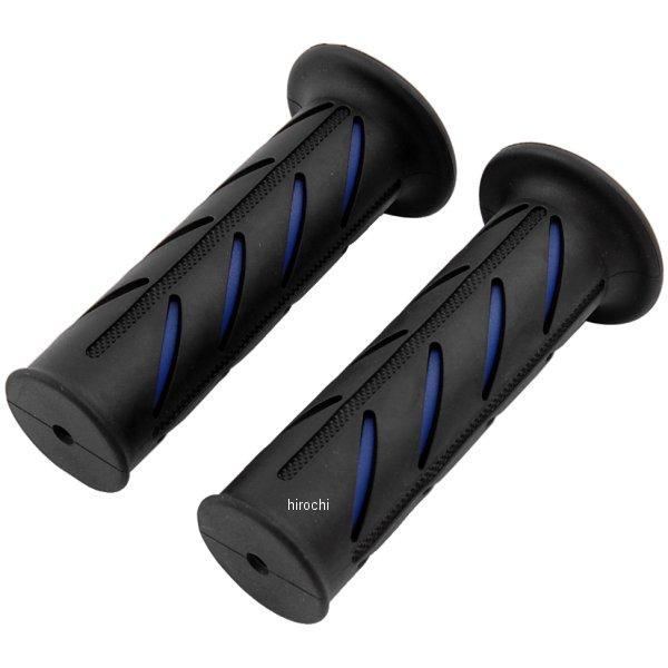 201-6778 キジマ SP1グリップ 非貫通タイプ L114mm D31mm 黒/青 ホンダ カブ