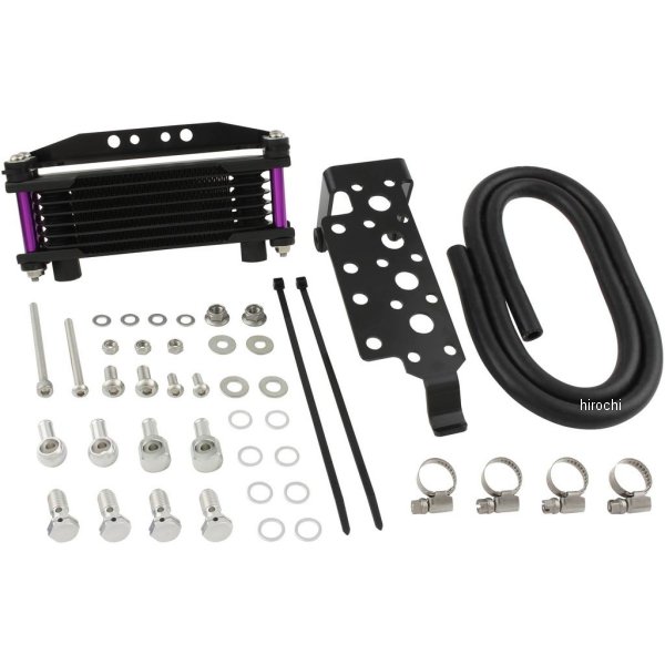 201142-65 シフトアップ オイルクーラー フレームマウント エイプ50、エイプ100、XR50、XR100 ブルーベリーパイプ