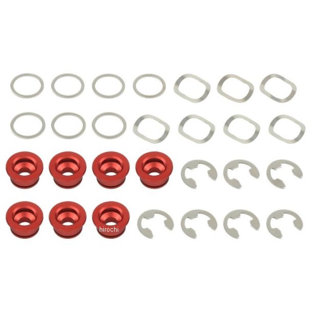 201155-02-10 シフトアップ 補修用 フローティングピンセット 240/260用 赤 7個入り