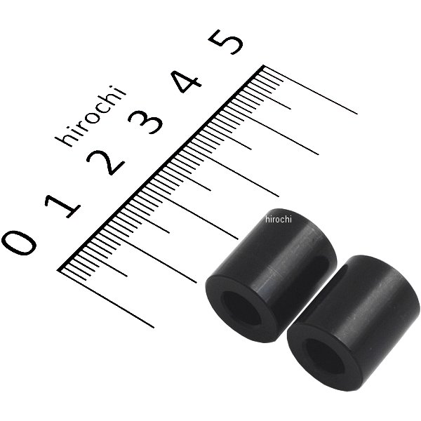 201443-15 ポッシュ アルミスペーサー 汎用 M6&1/4インチ用 黒 T=15 2個