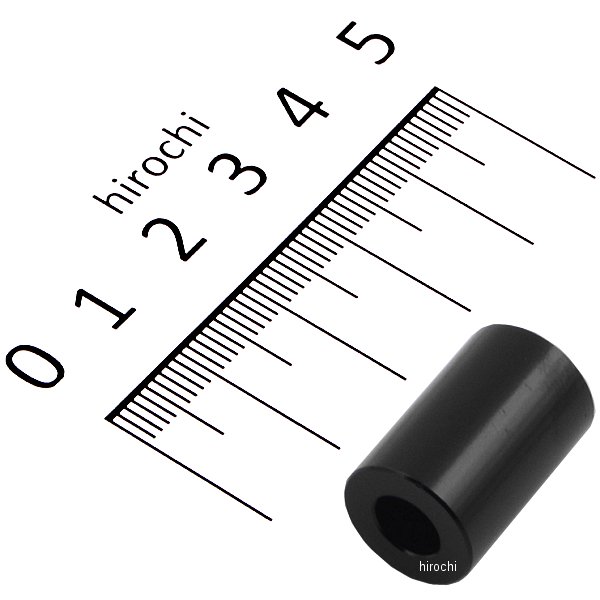 201443-20 ポッシュ アルミスペーサー 汎用 M6&1/4インチ用 黒 T=20 1個