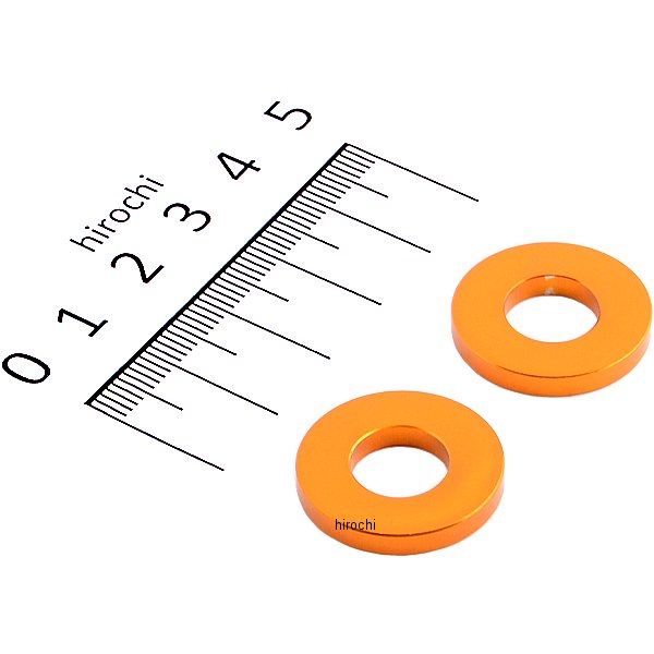 201449-03 ポッシュ アルミスペーサー 汎用 M10&3/8インチ用 ゴールド T=3 2個