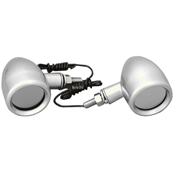 201502-SLM ポッシュ POSH ニュースクールウインカー M8 左右セット サチライトメッキ/スモーク