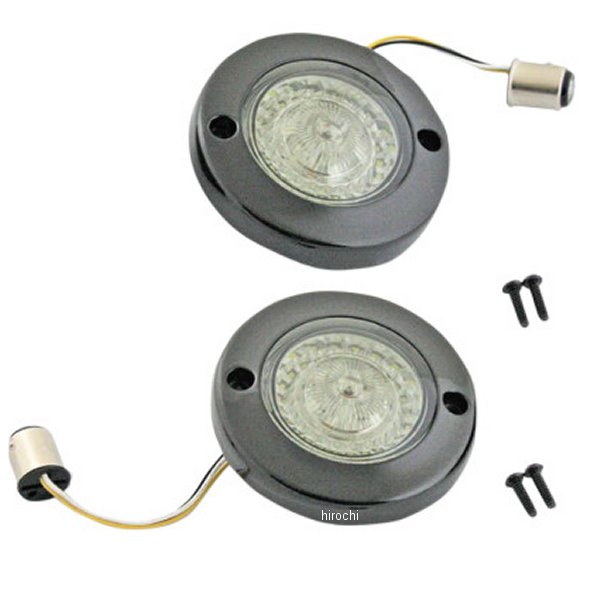 2020-1610 PB-FB-AW-1157BS カスタムダイナミクス LEDウインカーインサート RINGS フロント ダブル球 フラット クローム
