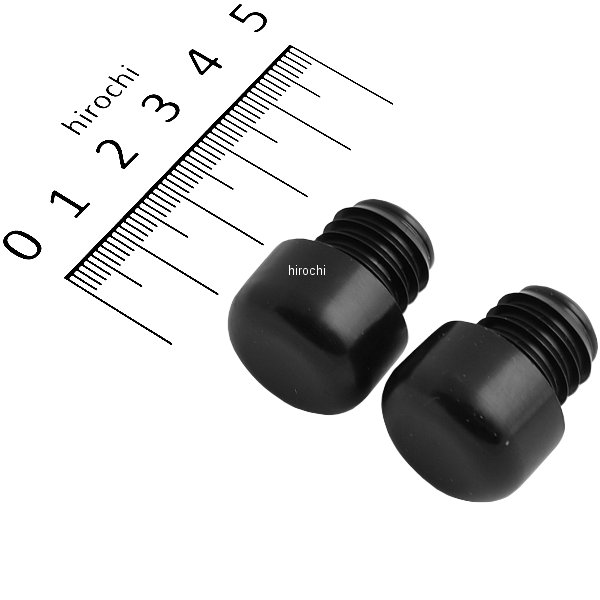 204-1101 キジマ バーエンド ナイロン 内径14mm 2個セット 黒