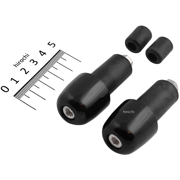 204-1318 キジマ バーエンド ナイロン ビッグヘッド 黒 2個セット