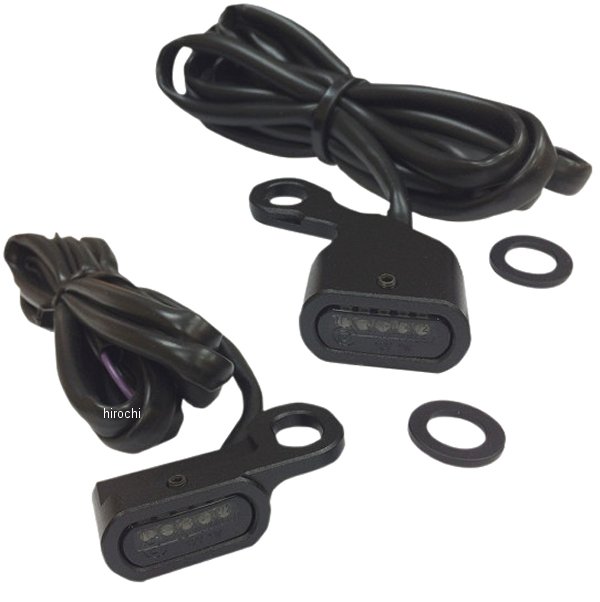 2040-2135 DRAG LEDハンドルバーマーカーライト 00年-14年 ソフテイル 黒/スモーク