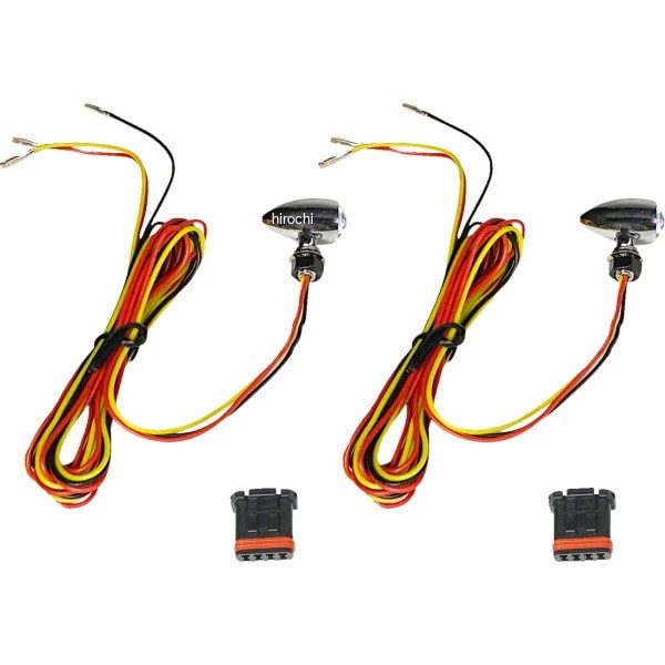 CD-MICRO-AR2-C カスタム ダイナミクス Custom Dynamics LIGHT LED MICRO BULLET AMBER/RED V2 TSIGNAL CHROME