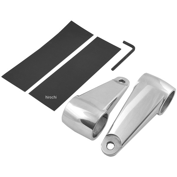 205-026 キジマ ヘッドライトステー アルミバフ 39/41mm (2個入り)