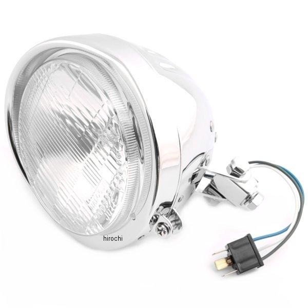 205-086 キジマ ヘッドライト 5.5インチ(140mm) アーマータイプ 12V/60/55W クローム