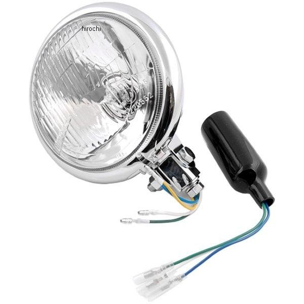 205-303 キジマ ヘッドライト 6インチ(152mm) ベーツタイプ 12V60/55W クローム