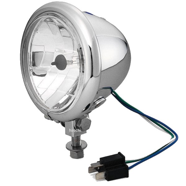 205-313 キジマ ヘッドライト 4.5インチ(114mm) ベーツタイプ マルチリフレクター 12V35/35W クローム