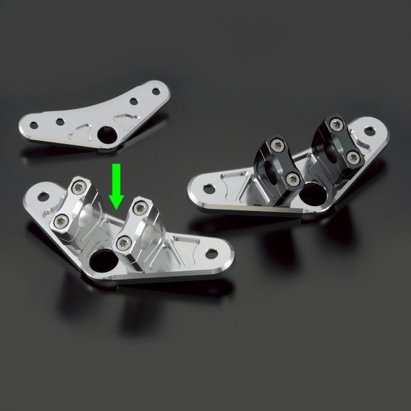 205580-09 シフトアップ ビレットトップブリッジ ノーマルフォーク専用 ガンメタ モンキー