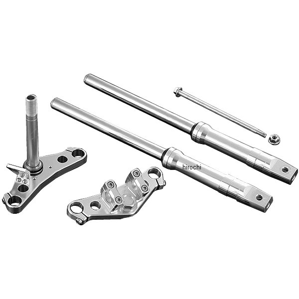 205687-23 シフトアップ ナローステム 27mm フロントフォークキット モンキー ノーマル折りたたみハンドルブラケット対応 シルバー 4pods