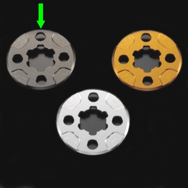 205701-11 シフトアップ アルミドライブ スプロケットロックプレート チタン モンキー/XR50/100