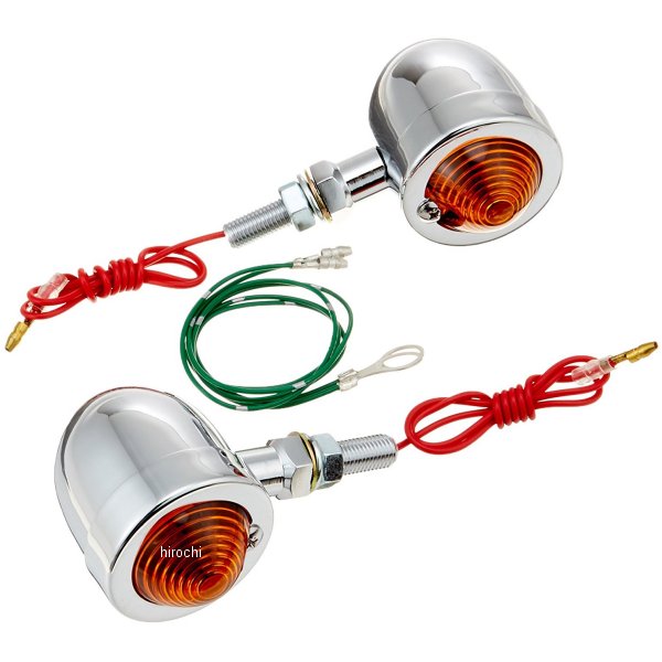 206120 ポッシュ POSH ミニブレットウインカー シングル メッキ/オレンジ