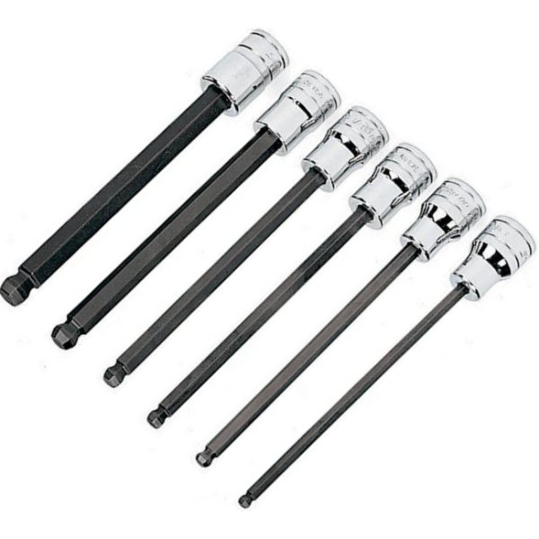 206EFABL スナップオン Snap-on 3/8インチ ソケット ヘキサ ボール ロング インチサイズ 6点セット