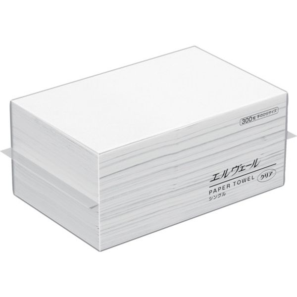 21001070 (株)EBS エリエール エルヴェール ペーパータオル クリア シングル 手のひらサイズ