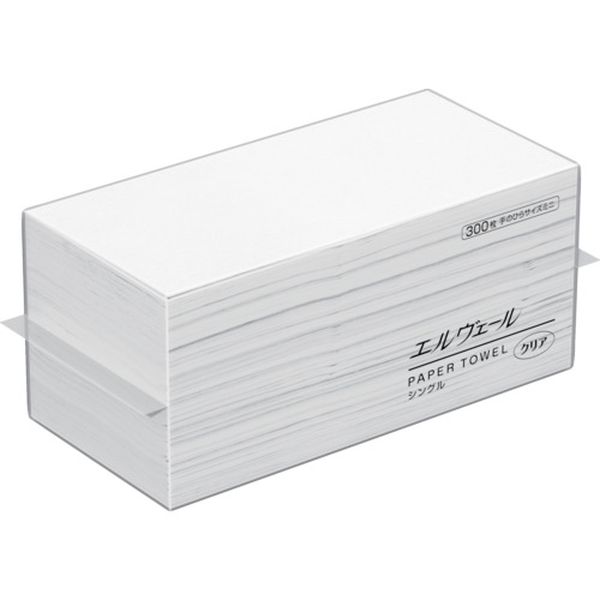 21001071 (株)EBS エリエール エルヴェール ペーパータオル クリア シングル 手のひらサイズミニ