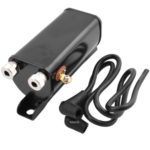 2102-0191 DRAG イグニッションコイル/ ワイヤー付き 6V 48年-60年 EL、FL、FLH 黒