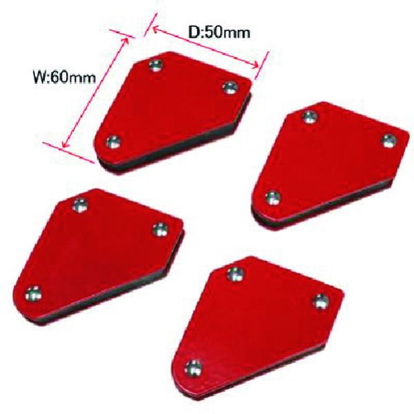 2007000008225 (株)ワールドツール アストロプロダクツ 4PC 溶接補助マグネットホルダー