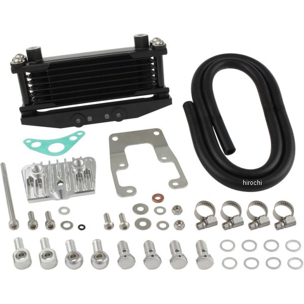 215246-66 シフトアップ オイルクーラーKIT ヘッドトップマウント 取り出し付き モンキー、ゴリラ ブラックパイプ