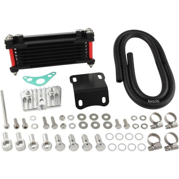 215248-62 シフトアップ オイルクーラーKIT ヘッドライトボトムマウント 取り出し付き モンキー、ゴリラ レッドパイプ