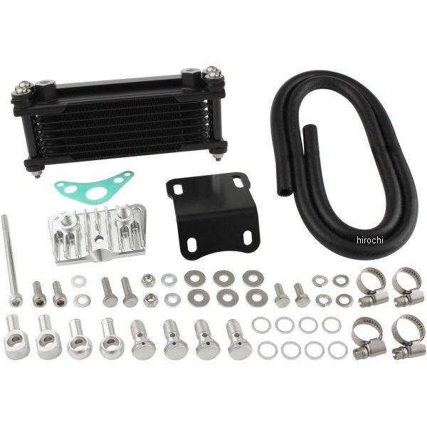 215248-66 シフトアップ オイルクーラーKIT ヘッドライトボトムマウント 取り出し付き モンキー、ゴリラ ブラックパイプ