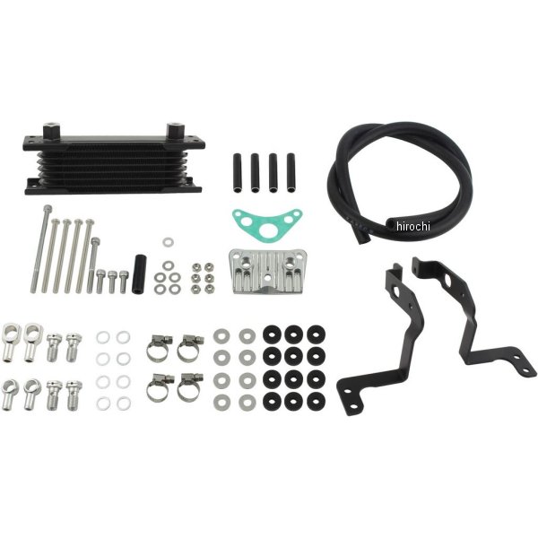 215249-66 シフトアップ オイルクーラーKIT フレームマウント 取り出し付き モンキー、ゴリラ ブラックパイプ
