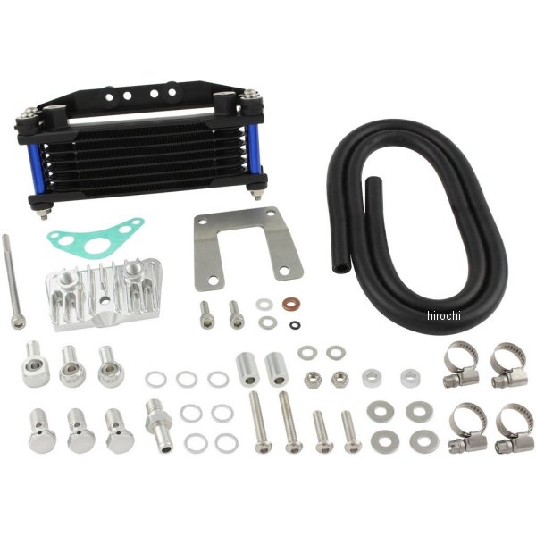216247-61 シフトアップ オイルクーラーKIT ヘッドボトムマウント 取り出し付き スーパーカブ50/70/90、リトルカブ ブルーパイプ