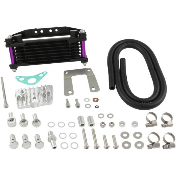 216247-65 シフトアップ オイルクーラーKIT ヘッドボトムマウント 取り出し付き スーパーカブ50/70/90、リトルカブ ブルーベリーパイプ