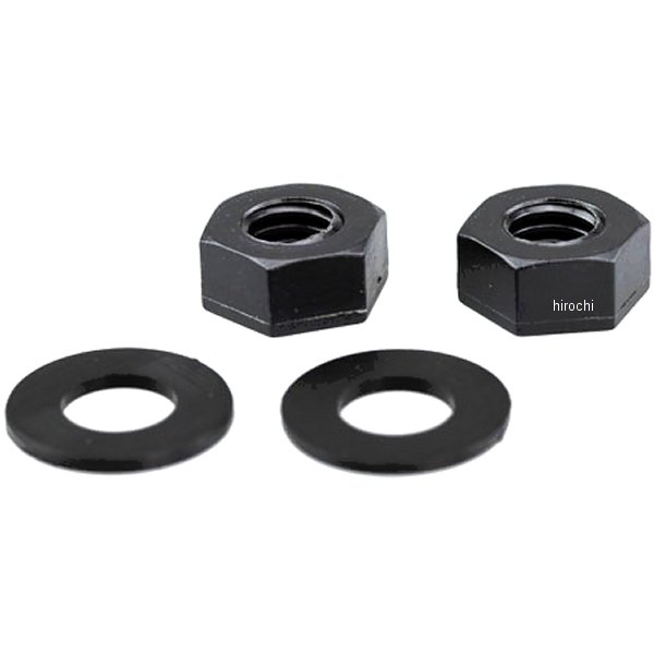 217-5023 キジマ ワッシャー&ナットセット Nanoランプ用 M6 黒 2個入り