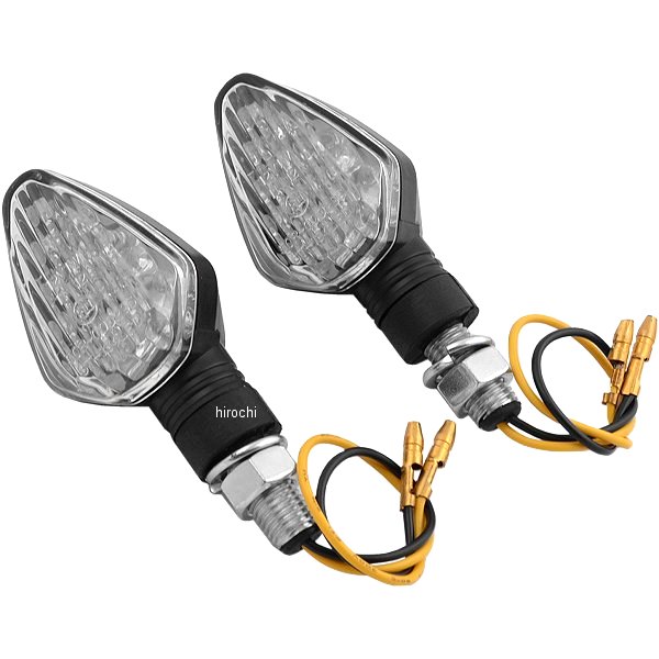 219-5130 キジマ LEDウインカーランプ つや消し黒/クリア 樹脂 (2個入り)