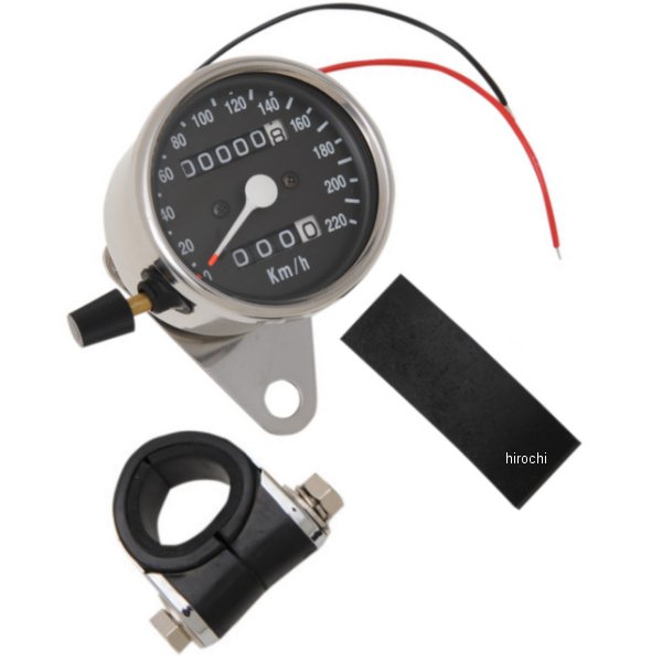 2210-0331 DRAG ミニ機械式スピードメーター 2:1 クローム/黒