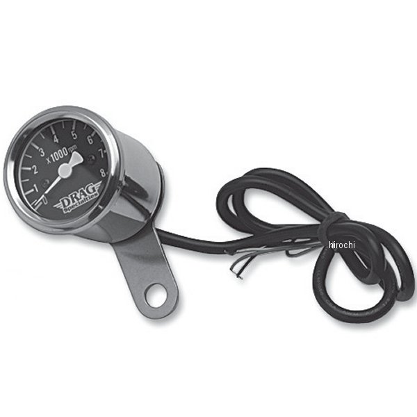2211-0055 DRAG 1.875インチ ミニ電子タコメーター 8000rpm 黒