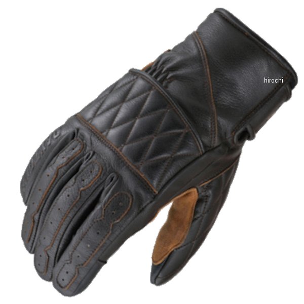 22208 ヘンリービギンズ HenlyBegins HBG-059 AWカフェレーサーグローブ 茶 Mサイズ