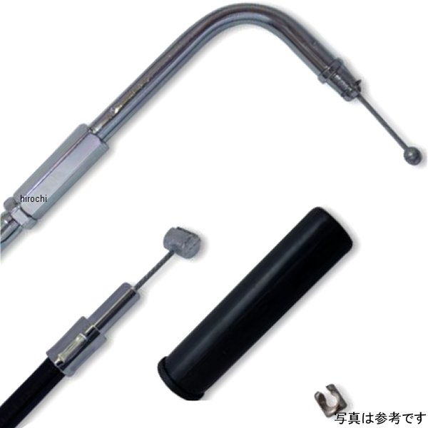 2300-2039 ガッツクローム スロットルケーブル プレミアムケーブル 96年以降 ダイナ/ソフテイル 46インチ 黒 56356-96
