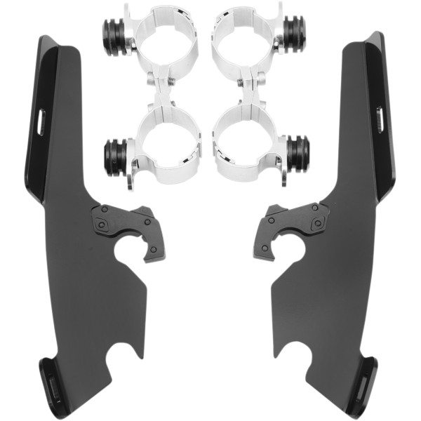 2321-0218 MEB1943 メンフィスシェード Memphis Shades ウインドシールド クイック取付金具 ロック付き 10年-13年 VT1300CR 黒