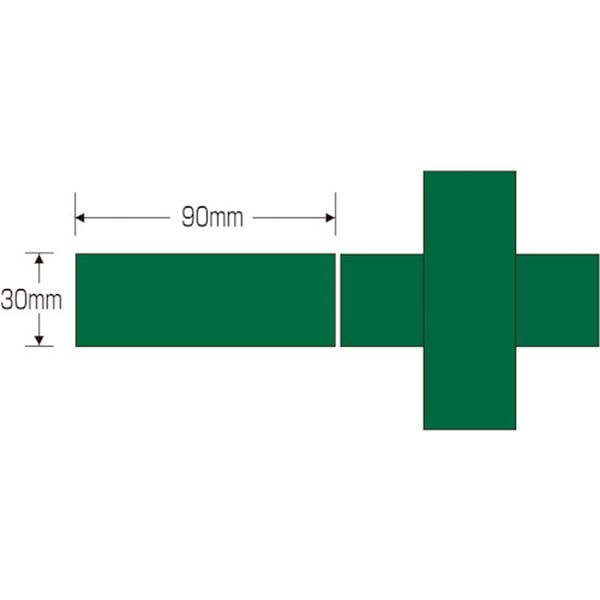 233104 815-1434 ヘルメット用ステッカー 緑十字(2枚/セット) HL-104 90×90 10セット組
