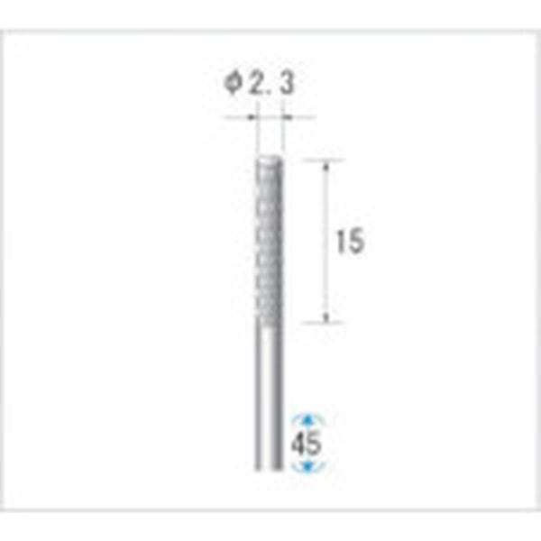 23403 476-2703 (株)ナカニシ ナカニシ 超硬カッター 円筒型 ダブルカット φ2.3×15×軸φ2.34